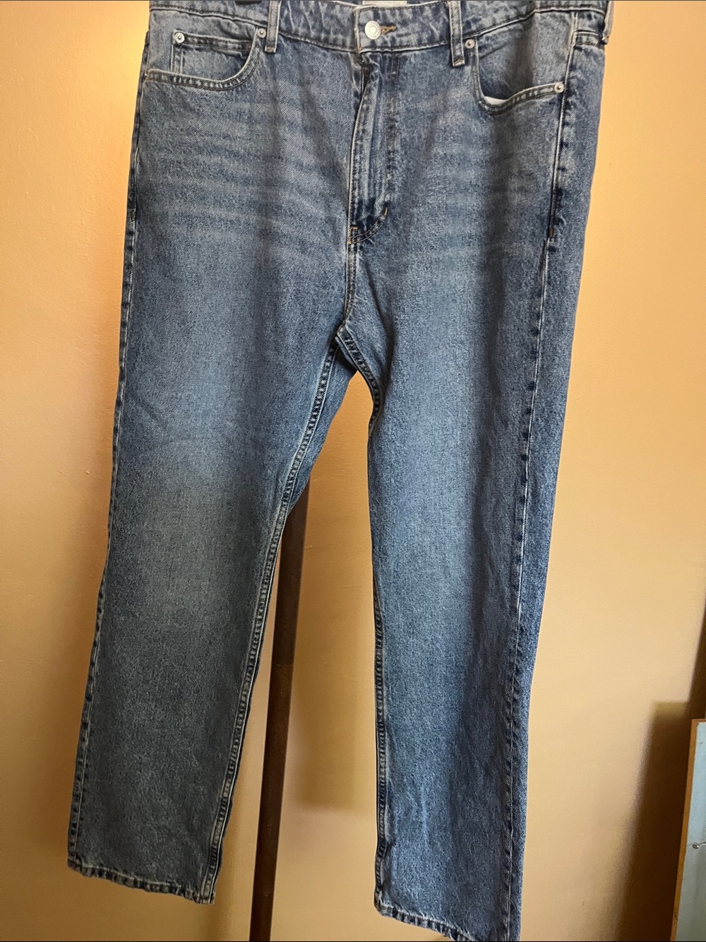 MadHappy x Guess Men's Blue Straight-Leg Jeans 18x31